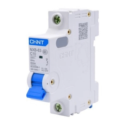 Át điện MCB 1 pha NXB-63 25A / chính hãng Chint /Aptomat MCB 1P C25 Chint NXB-63