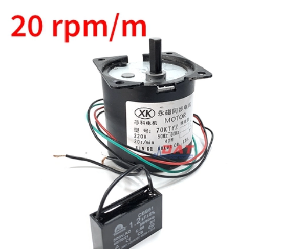 Động Cơ Giảm Tốc 220VAC 40W WT-70KTYZ - 20RPM 50RPM 110RPM