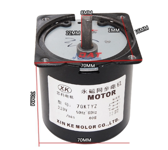 Động Cơ Giảm Tốc 220VAC 40W WT-70KTYZ - 20RPM 50RPM 110RPM