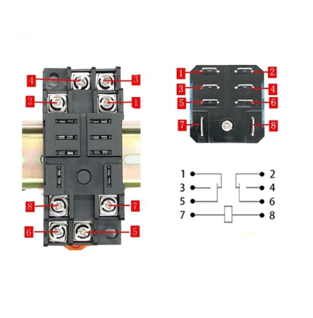 Rơ le trung gian JQX-30F 12VDC 30A / relay công suất cao kèm đế - K5H11