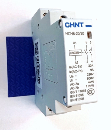 Khởi động từ 1 pha Chint NCH8-20/20 20A 2NO 220V / tiếp điểm thường mở - B3H11