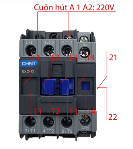 Khởi động từ 12A 220V NXC-12 / chính hãng Chint / Contactor Chint NXC-12