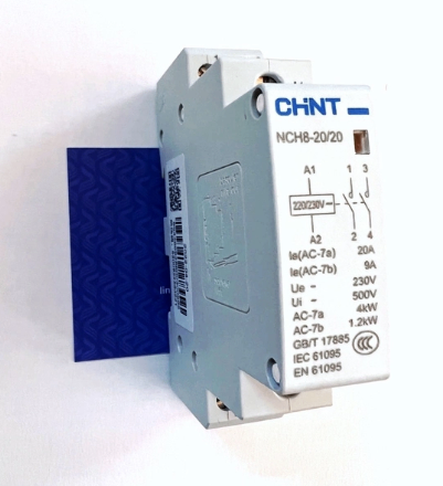 Khởi động từ 1 pha NCH8-25/20 25A 2NO 220V / chính hãng Chint / tiếp điểm thường mở - B1H11