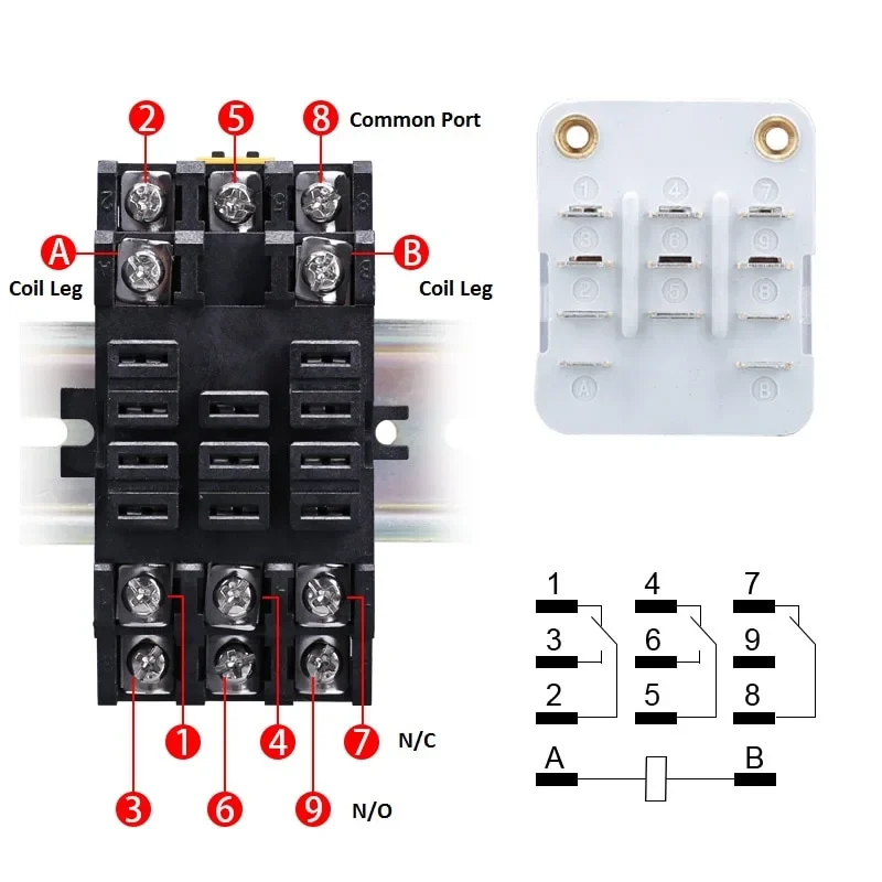 Rơ le trung gian JQX-38F 24VDC 40A 11 chân / relay công suất cao kèm đế / K4H17