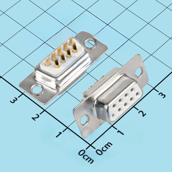 Cổng DB9 Cái 9 Chân Mạ Vàng 2 Hàng Hàn Nối Dây