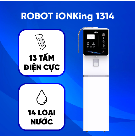 MÁY LỌC NƯỚC ION KIỀM - NÓNG THÔNG MINH – LẠNH IONKING 1314 – MỚI NHẤT NĂM 2023