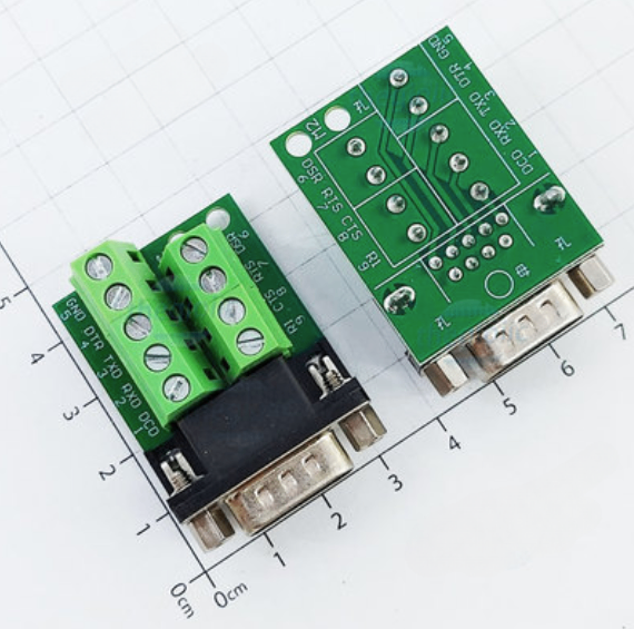 Cổng DB9 Đầu Đực 9 Chân Nối Dây Bắt Vít Domino Không Vỏ