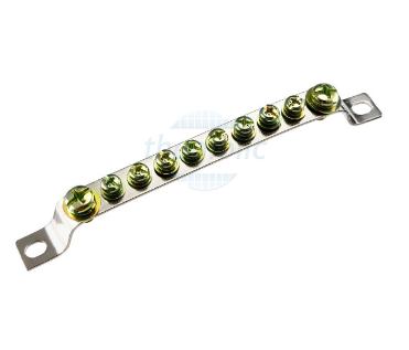 X5 Cầu Nối Đất 10 Cực 2x20mm Dài 184mm Vít M8 Và M6