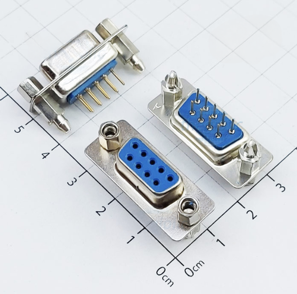 Cổng DB9 Cái 9 Chân Thẳng 2 Hàng Hàn PCB