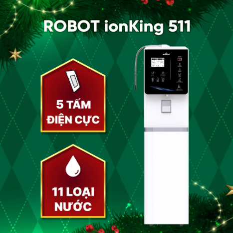 MÁY LỌC NƯỚC ION KIỀM - NÓNG THÔNG MINH – LẠNH IONKING 511 – MỚI NHẤT NĂM 2023
