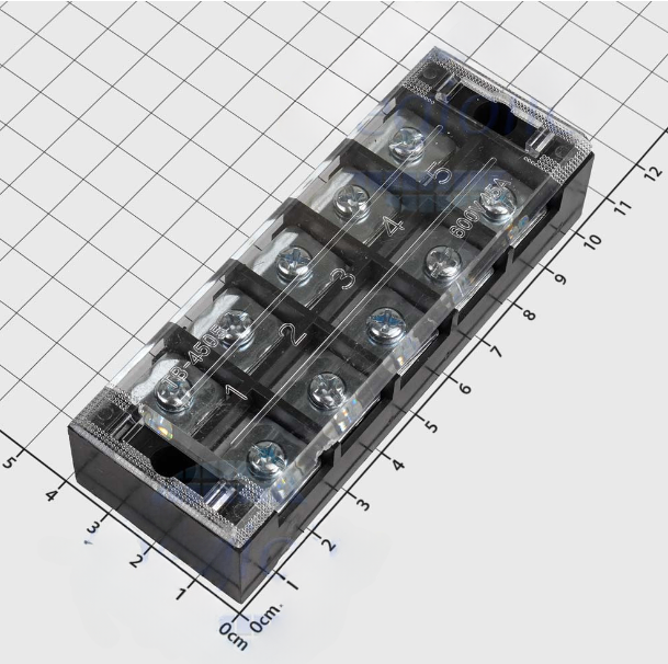 TB4505 Terminal Khối Tủ Điện 5 Cực 45A 600V Cỡ Dây 0.5-4mm2