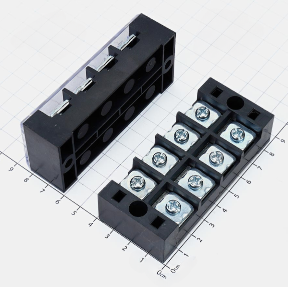 TB4504 Terminal Khối Tủ Điện 4 Cực 45A 600V Cỡ Dây 0.5-4mm2