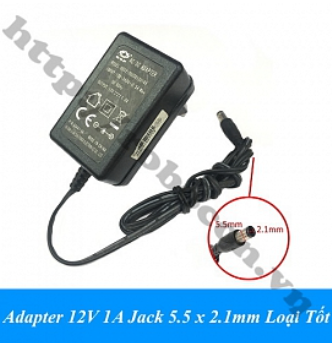 NG124 ADAPTER 12V 1A JACK 5.5 X 2.1MM LOAI TỐT