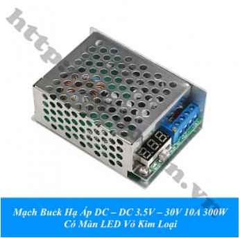 MDL424 MẠCH BUCK HẠ ÁP DC – DC 3.5V – 30V 10A 300W CÓ MÀN LED VỎ KIM LOẠI