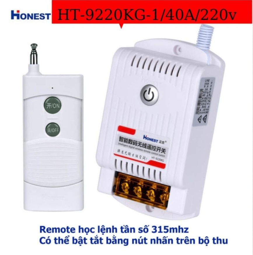 9220kg-40A-220V Bộ Điều Khiển Từ Xa Công Suất Lớn Honest HT-9220KG 1Km