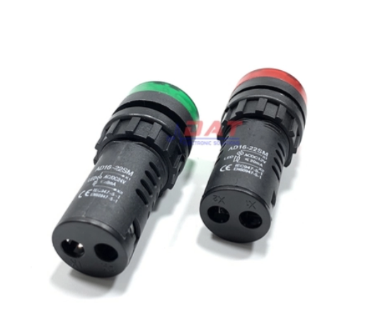 Đèn Báo Có Còi 24V AC DC AD16-22SM - Đỏ Xanh Lá