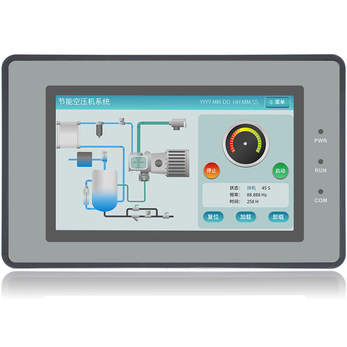 Màn hình cảm ứng HMI Kinseal AMZ043W06RDD 4.3 inch AMZ043 RS485 Cổng tín hiệu DB9 12-24VDC 132X80 AMZ