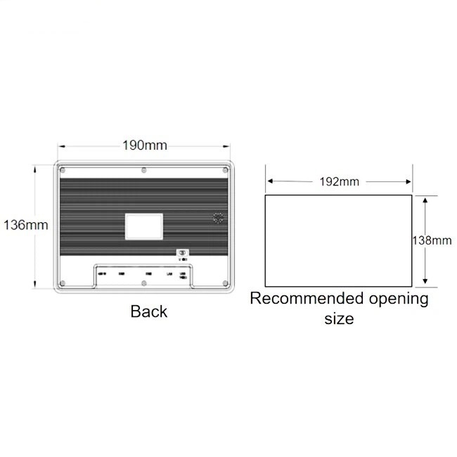 Màn hình cảm ứng HMI Kinseal MGC070W017XGRRADE 7 inch MGC070 cổng mạng Lan Ethernet 2 COM DB9 RS232 RS485 RS422 192X138 MGC