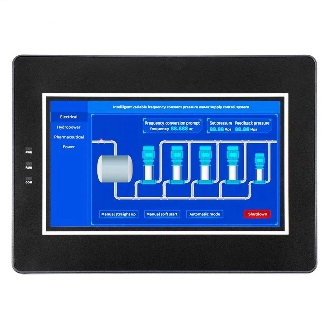 Màn hình cảm ứng HMI Kinseal MGC070W017XGRRADE 7 inch MGC070 cổng mạng Lan Ethernet 2 COM DB9 RS232 RS485 RS422 192X138 MGC