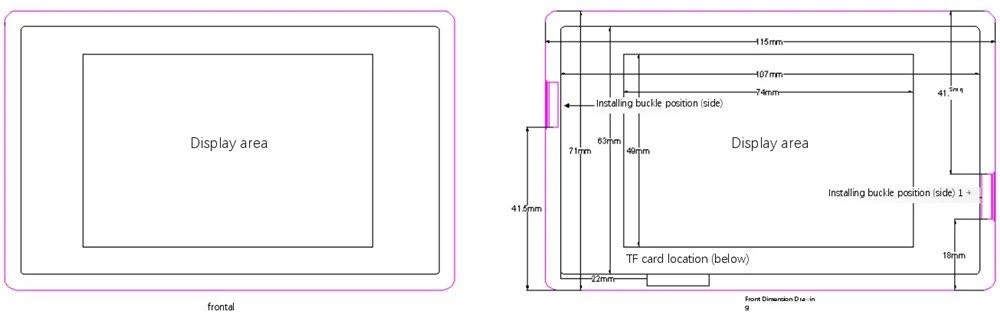 Màn hình cảm ứng HMI Kinseal AST035W02RGE 3,5 Inch AST035 RS232 dây tín hiệu 5P PH2.0 DC5-24V 107X65 AST