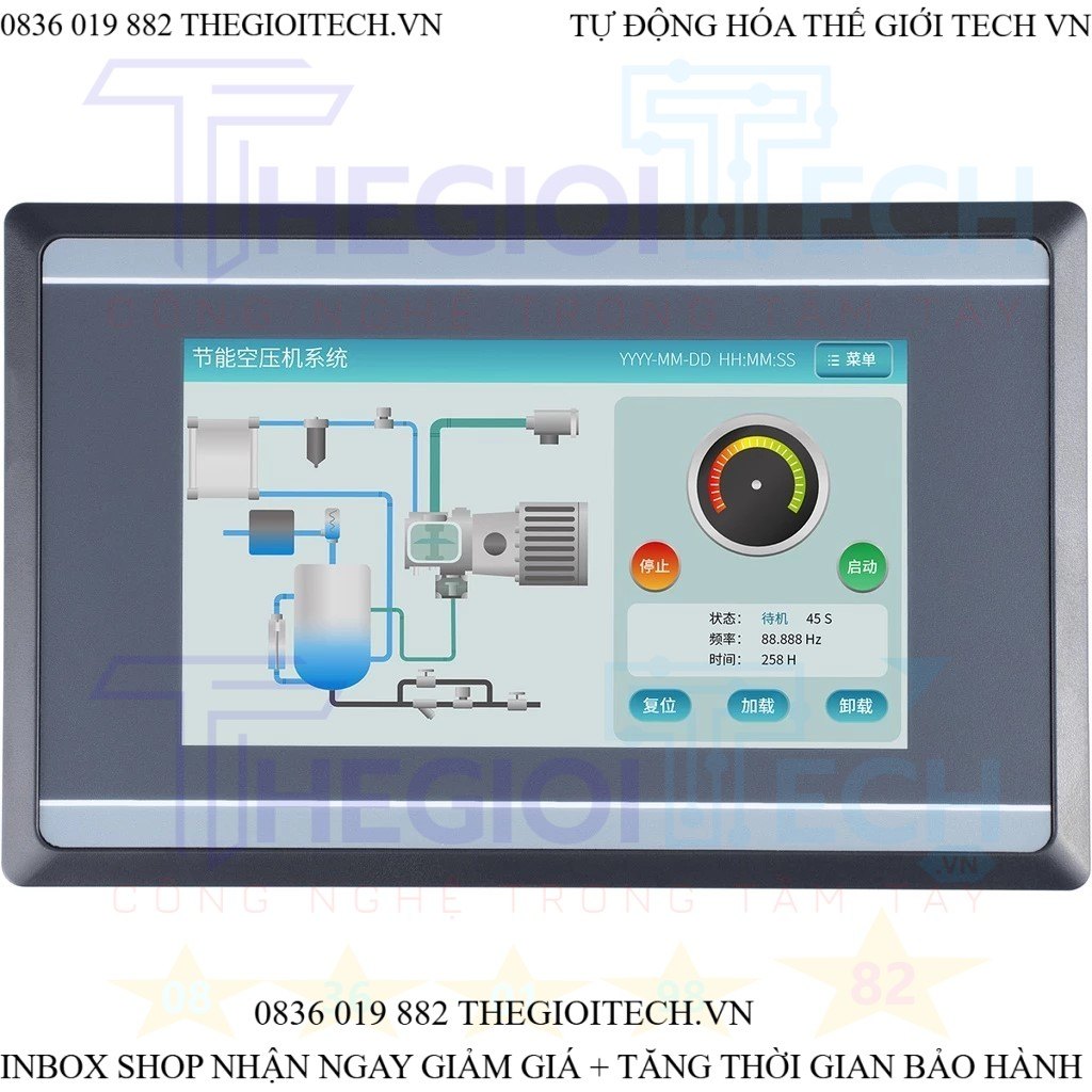 Màn hình cảm ứng HMI Kinseal AMT070W016-L800X480R-X1E0C 7 inch AMT070 RS232 cổng tín hiệu 4P 9-30V 192X138 AMT