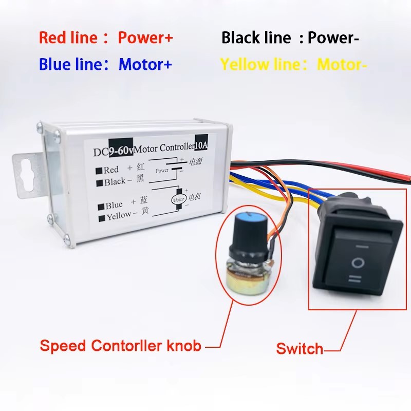 Mạch điều khiển tốc độ động cơ DC 9 - 60 VDC có đảo chiều 10A