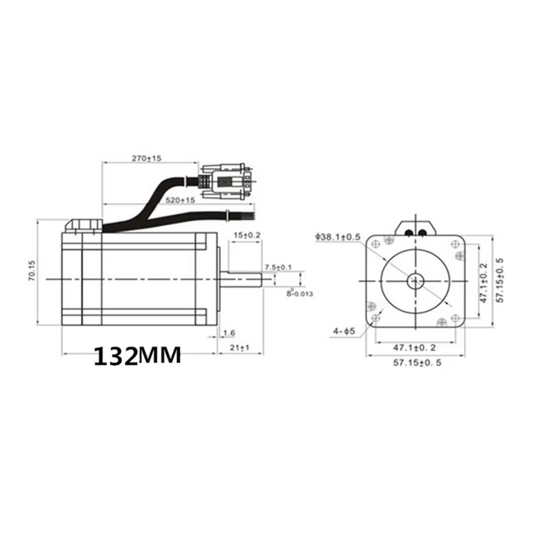 Động cơ bước Hybrid Servo PFDE 57HSE3N mặt bích 57 mô men 3Nm