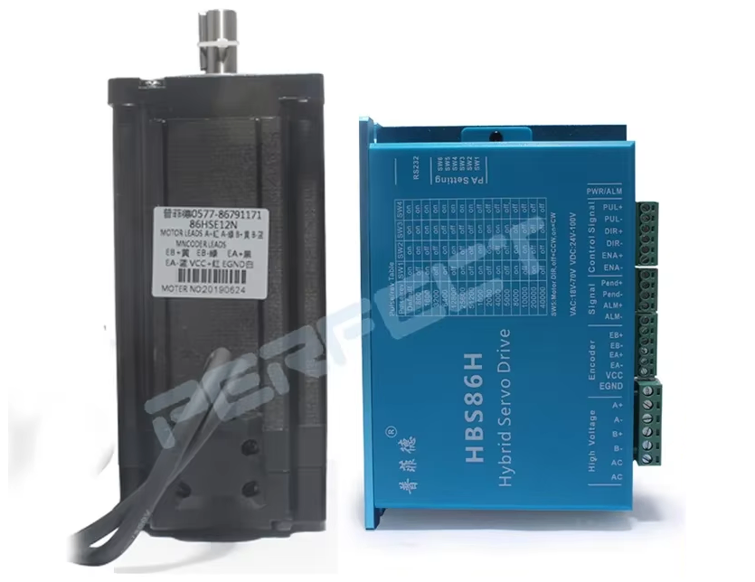 Bộ động cơ bước Hybrid Servo PFDE 86HSE12N mặt bích 86 mô men 12Nm - Bộ động cơ bước