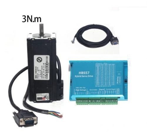 Bộ động cơ bước Hybrid Servo PFDE 60HSE3N + HBS57 mặt bích 60 mô men 3Nm - 60HSE3N