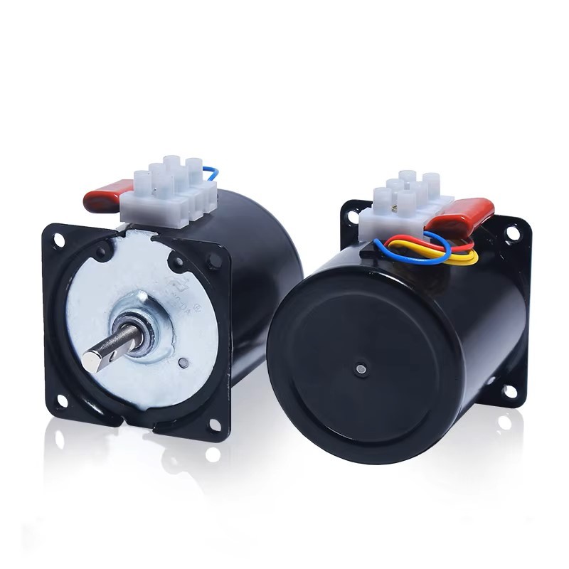 Động Cơ motor giảm tốc 68KTYZ 110R 110 vòng quay phút  trục tròn có lỗ 7mm 220VAC 1 Pha có đảo chiều quay CW/CCW