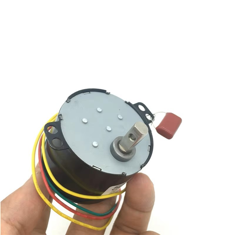 Động Cơ motor giảm tốc 50KTYZ 5R 5 vòng quay phút  trục tròn có lỗ 7mm 6W 220VAC 1 Pha có đảo chiều quay CW/CCW