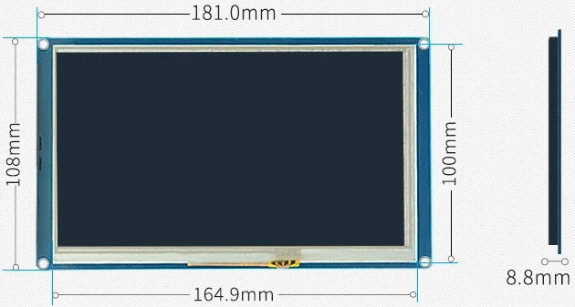 Màn Hình HMI UART Cảm Ứng Điện Trở 7 Inch TJC8048X570_011R