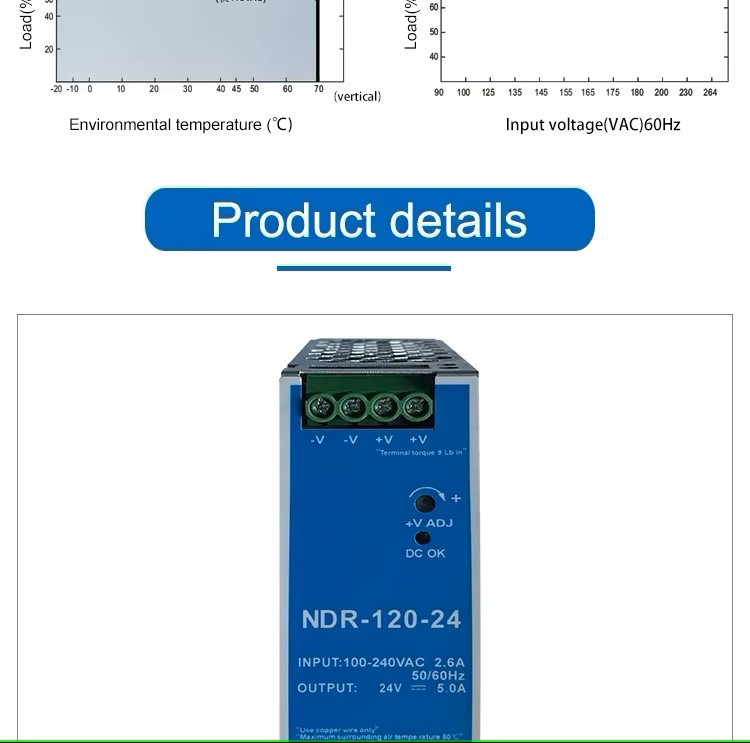 Bộ nguồn NDR-120-48 MEAN WELL 120W 48V 2.5A AC 90-264V / DC 127-370V tổ ong gài ray