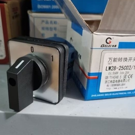 Công Tắc Nguồn 2P 25A LW28-25 C02/1 LW26 01 - Công Tắc Chuyển Đổi Hai Vị Trí ON/OFF 4 CHÂN, Cam Switch, Độ Bền Cao Gelei