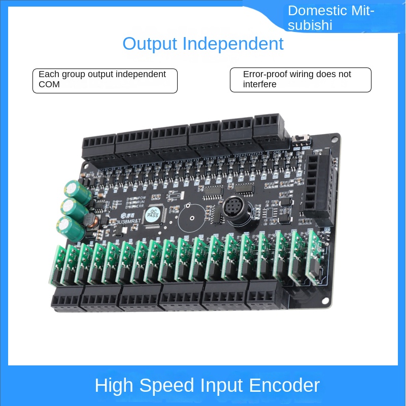 Board Mạch PLC EY FX3U  RS232/RS485/ 2AD2DA, Nguồn 24VDC, GX Works2 Mitsubishi - 30MT RTC - MẠCH TRẦN