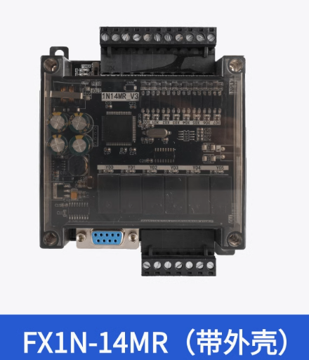 Board Mạch PLC FK FX1N-14MR: 8 input 6 output Đầu Ra Rơle, DB9 RS232, 24VDC, Hỗ Trợ GX Works2/GX Developer Mitsubishi - FX1N-14MR  có vỏ