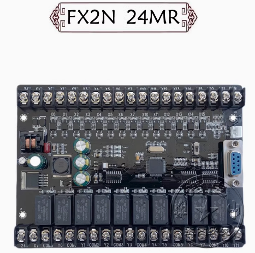 Board Mạch PLC EY FX2N: 24MR 14 input 10 output ngõ ra relay,2AD, Nguồn 24VDC, GX Works2 Mitsubishi - mạch trần - FX2N-24MR (Có AD)