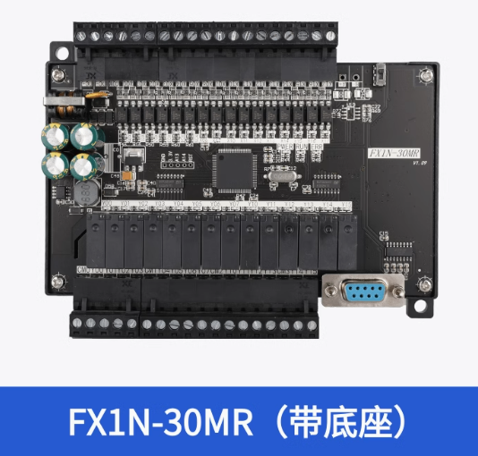 Board Mạch PLC FK FX1N-30MR:16 input 14 output Đầu Ra Rơle, DB9 RS232, 24VDC, Hỗ Trợ GX Works2/GX Developer Mitsubishi - FX1N-30MR có đế