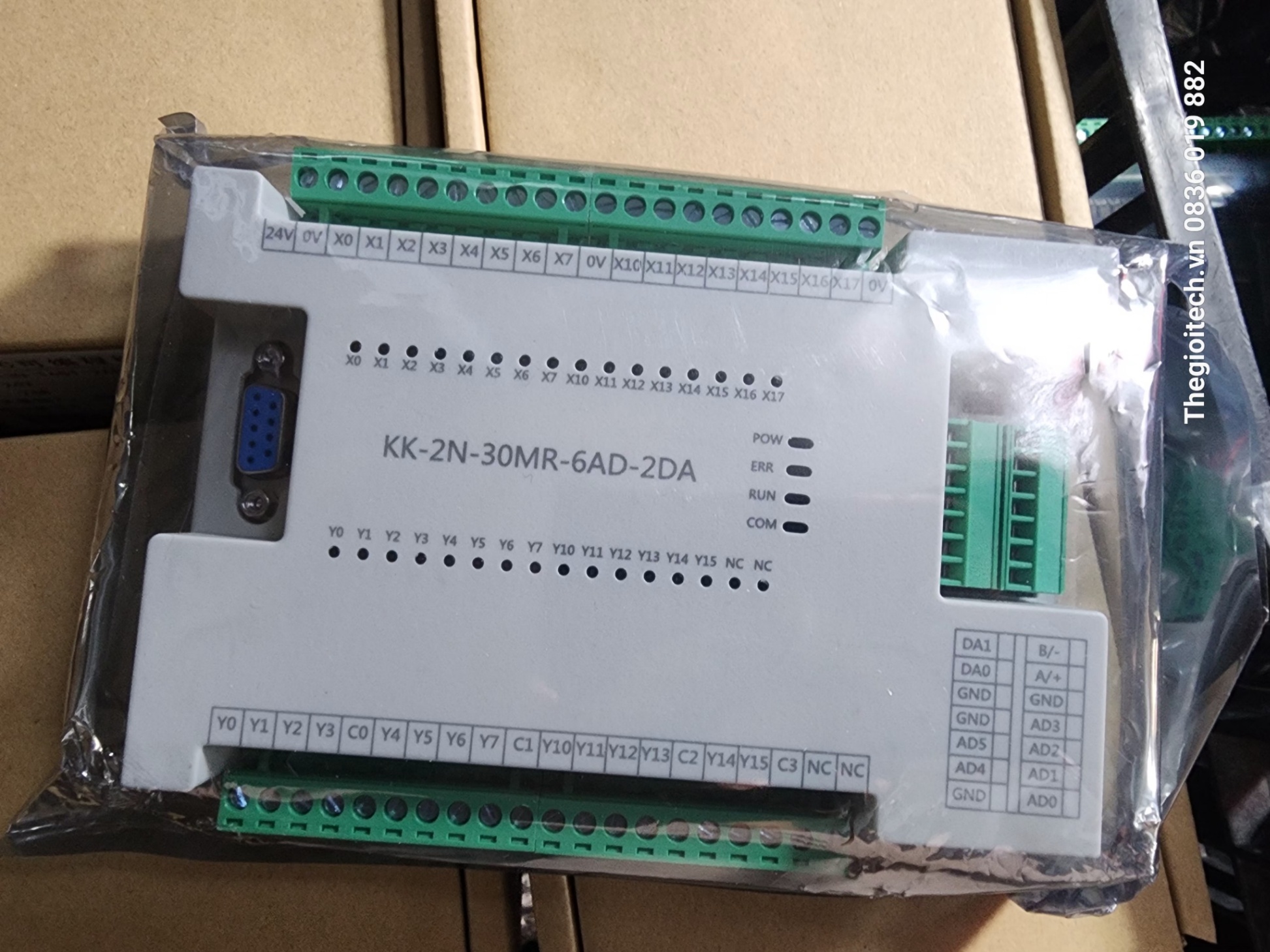Board Mạch Lập Trình PLC KW FX2N / KW2N -30MR 16 Input 14 Output Relay, AD/DA, RS232 DB9, RS485, NTC, 24VDC, GX Works2, KW2N - 30mr relay