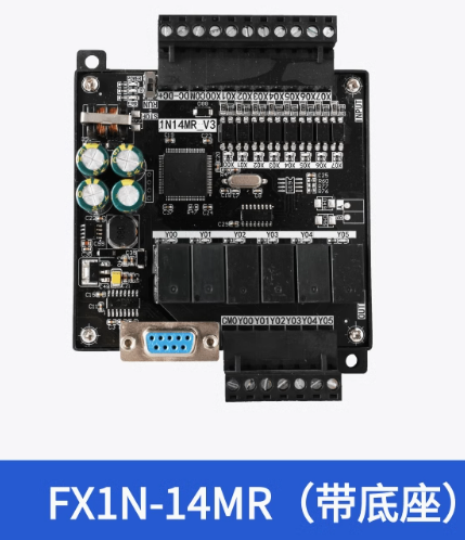 Board Mạch PLC FK FX1N-14MR: 8 input 6 output Đầu Ra Rơle, DB9 RS232, 24VDC, Hỗ Trợ GX Works2/GX Developer Mitsubishi - FX1N-14MR có đế