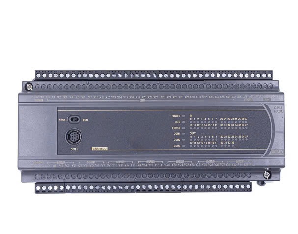 Board mạch PLC ES FX3U 60MR 36 input 24 output relay - RS232/RS485, hỗ trợ analog 4AD/2DA ,24VDC, GX Works2 Mitsubishi -ES3U60MR4AD2DA - 0-10V