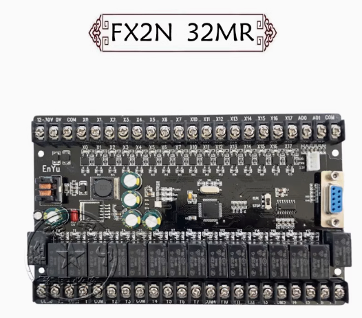 Board Mạch PLC EY FX2N: 32MR 32MT 16 input 16 output ngõ ra relay và transistor, AD, RTC, Nguồn 24VDC, GX Works2 Mitsubishi - mạch trần - FX2N-32MR (Có AD)