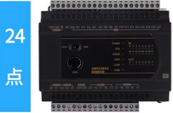 DVP24ES200T Bộ Điều Khiển Lập Trình PLC ES Tương Thích Delta ES2 DVP: 24mt 14 input 10 output transistor , Hỗ Trợ RS485, Modbus RTU nguồn 24VDC và 220VAC - 24ES200T transistor - 24VDC