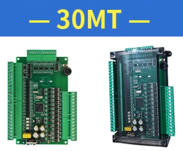 Board Mạch Lập Trình PLC KW FX3U-30MT 16 input 14 output transistor MD8 6AD/2DA 0-10V, 2 RS485, RTC, 24VDC, GX Works2, 4 Kênh Vào X0-X4 20kHz, 4 Kênh Ra Y0-Y3 Tốc Độ Cao - FX3U30MT MD8 - VỎ NGOÀI