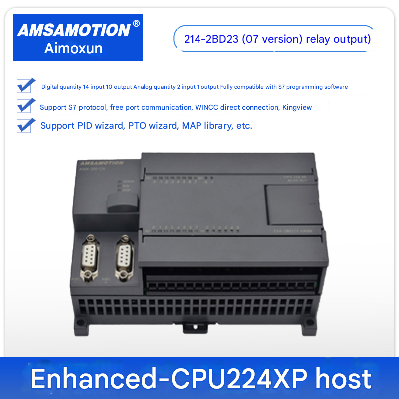 Bo Lập Trình PLC AMSAMOTION - 214-2BD23 Nâng Cao 7 | CPU224XP AMX Tương Thích Siemens S7-200 | 214-2BD23-0XB8/2AD23