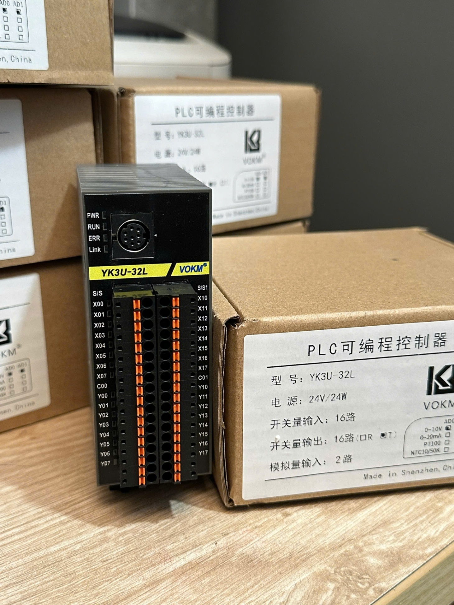 PLC YK FX3U/YK3U 32L 32MR 16 input 16 output relay 2AD/RS422/RS485 2 đầu vào xung tốc độ cao, Board mạch lập trình GX Works2 Mitsubishi