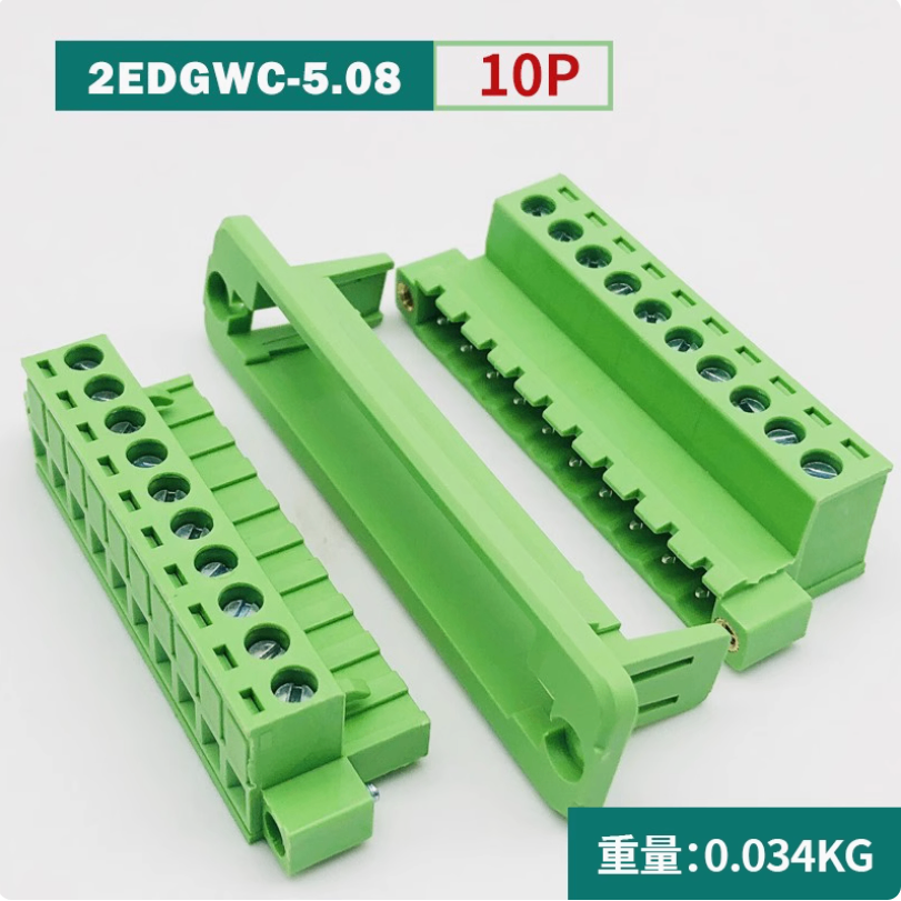 2EDGWC-5.08 - Bộ Lắp Ghép 10P Đầu Nối Xuyên Tường | Cắm Rút | 2P-24P | Khoảng Cách 5.08mm | 300V/10A | Khung Cố Định Mặt Bích | Giải Pháp Kết Nối Công Nghiệp