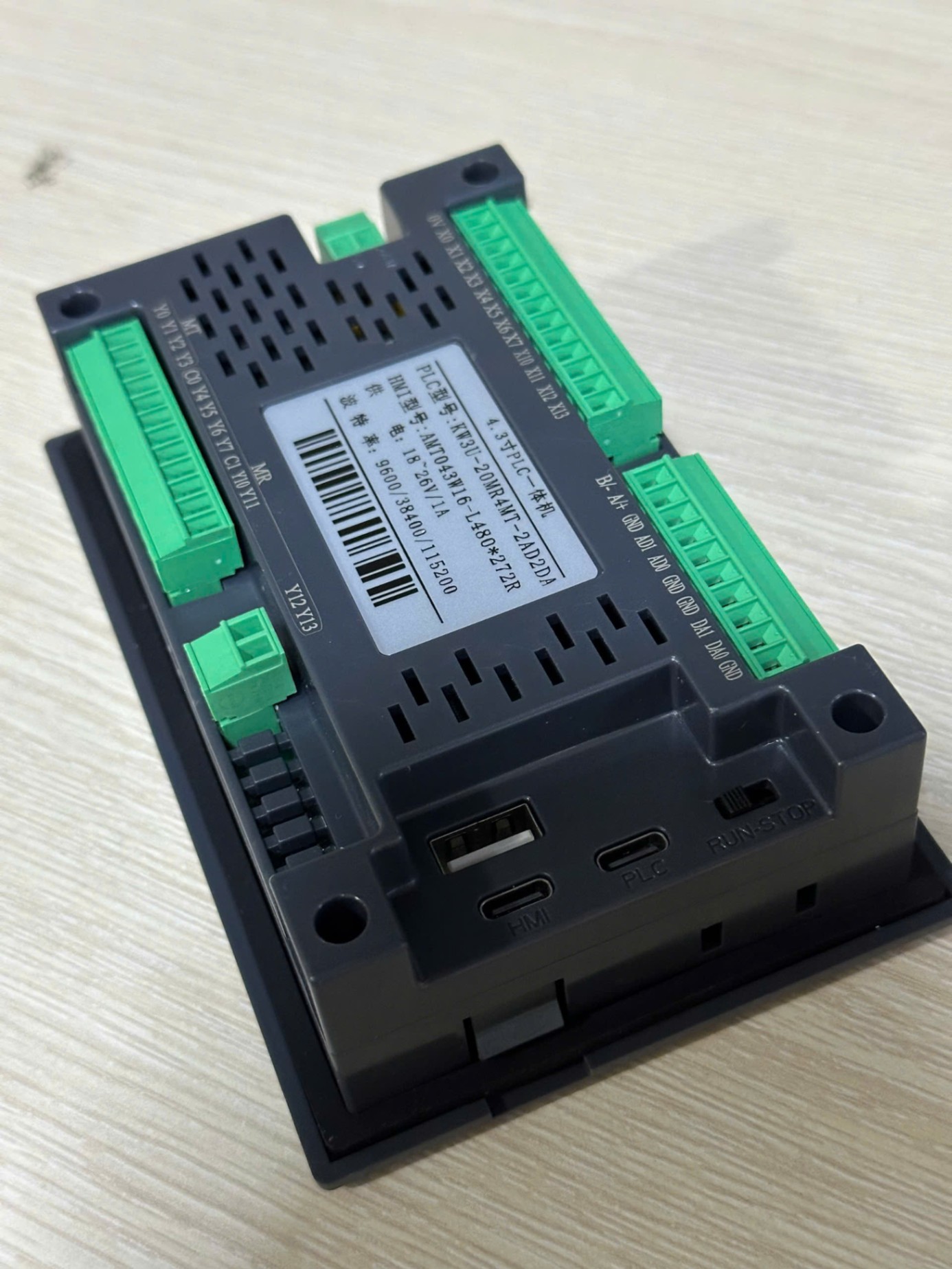 Màn Hình HMI 4inch Tích Hợp PLC FX3U 20MR/4MT 12 INPUT 8 OUTPUT RELAY 4 OUTPUT TRANSISTOR RS232 RS485 MODBUS , 2AD2DA , LẬP TRÌNH HMI AMT043W16 KINSEAL V5.1, PLC GX work2