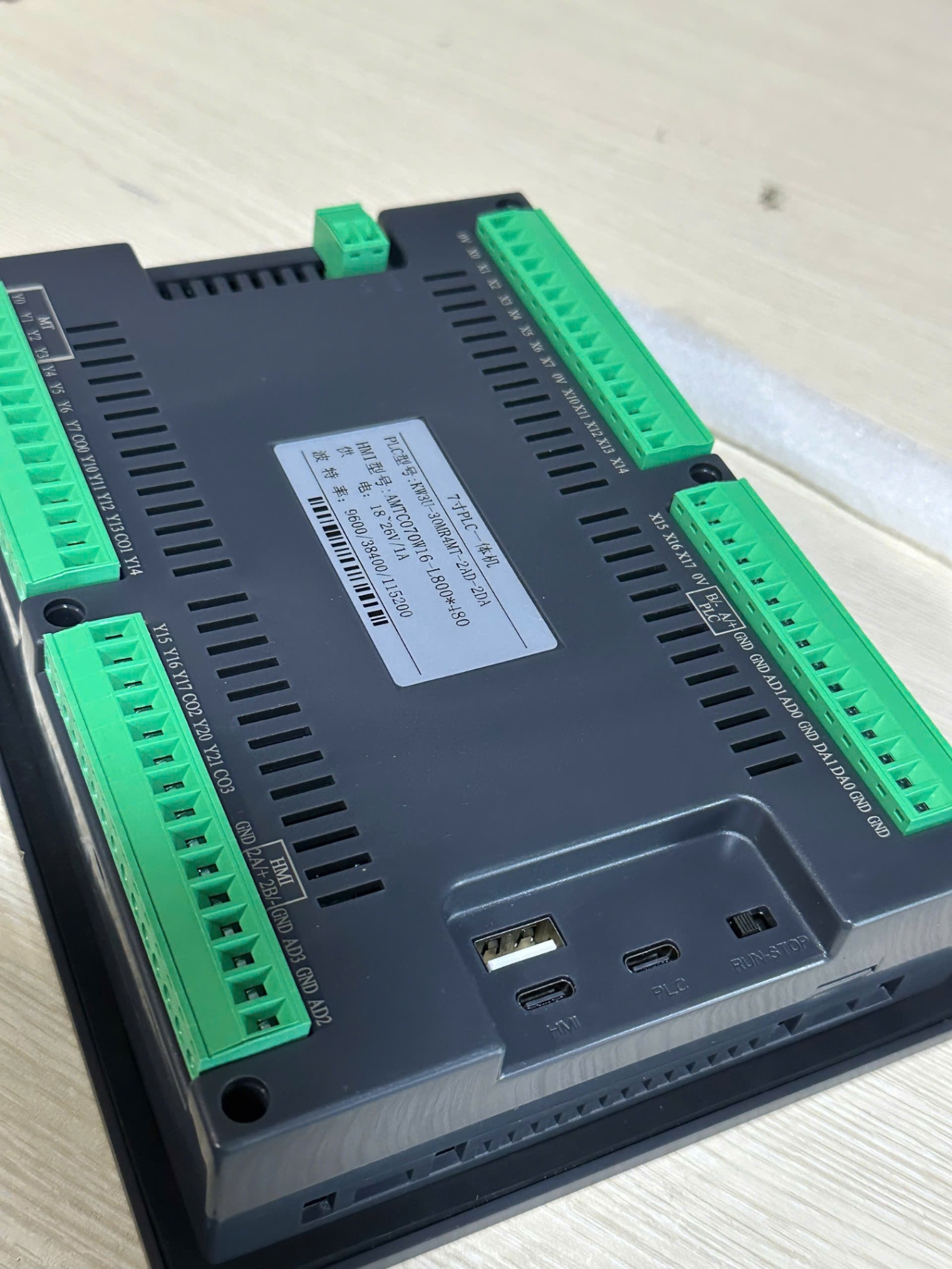 Màn Hình HMI 7inch Tích Hợp PLC FX3U 34MRT 16 INPUT 14 OUTPUT RELAY 4 TRANSISTOR 7inch RS232 RS485 MODBUS , 2AD2DA , LẬP TRÌNH HMI AMT070W16 KINSEAL V5.1, PLC GX work2