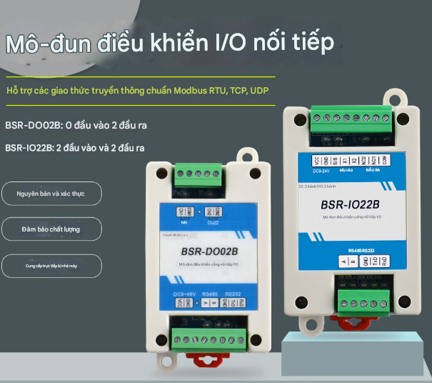 BSR-TD20B: 2 kênh AD đọc cảm biến nhiệt độ loại K (Thermocouple). Mô-đun Modbus 485/232 Giao Tiếp Tương Tự Thu Thập Dữ Liệu Công Nghiệp IO Mô-đun Điều Khiển